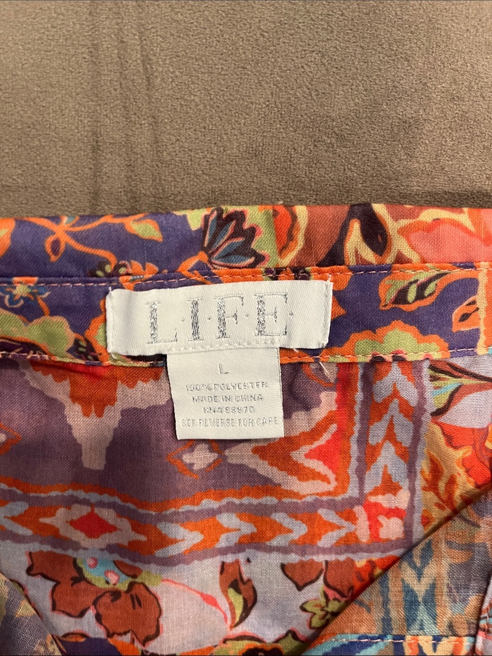 LIFE Tie-Front Button Blouse - Picture 2 of 7
